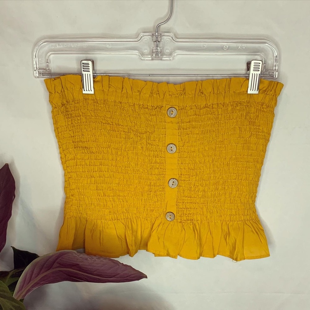 Yellow Tube Crop Top